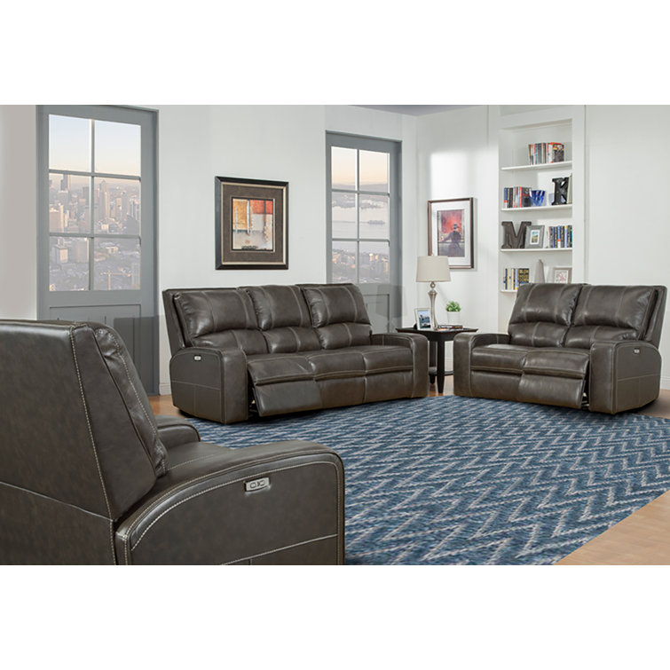 Hokku Designs Puia 3 Piece Leather Living Room Set & Reviews Wayfair